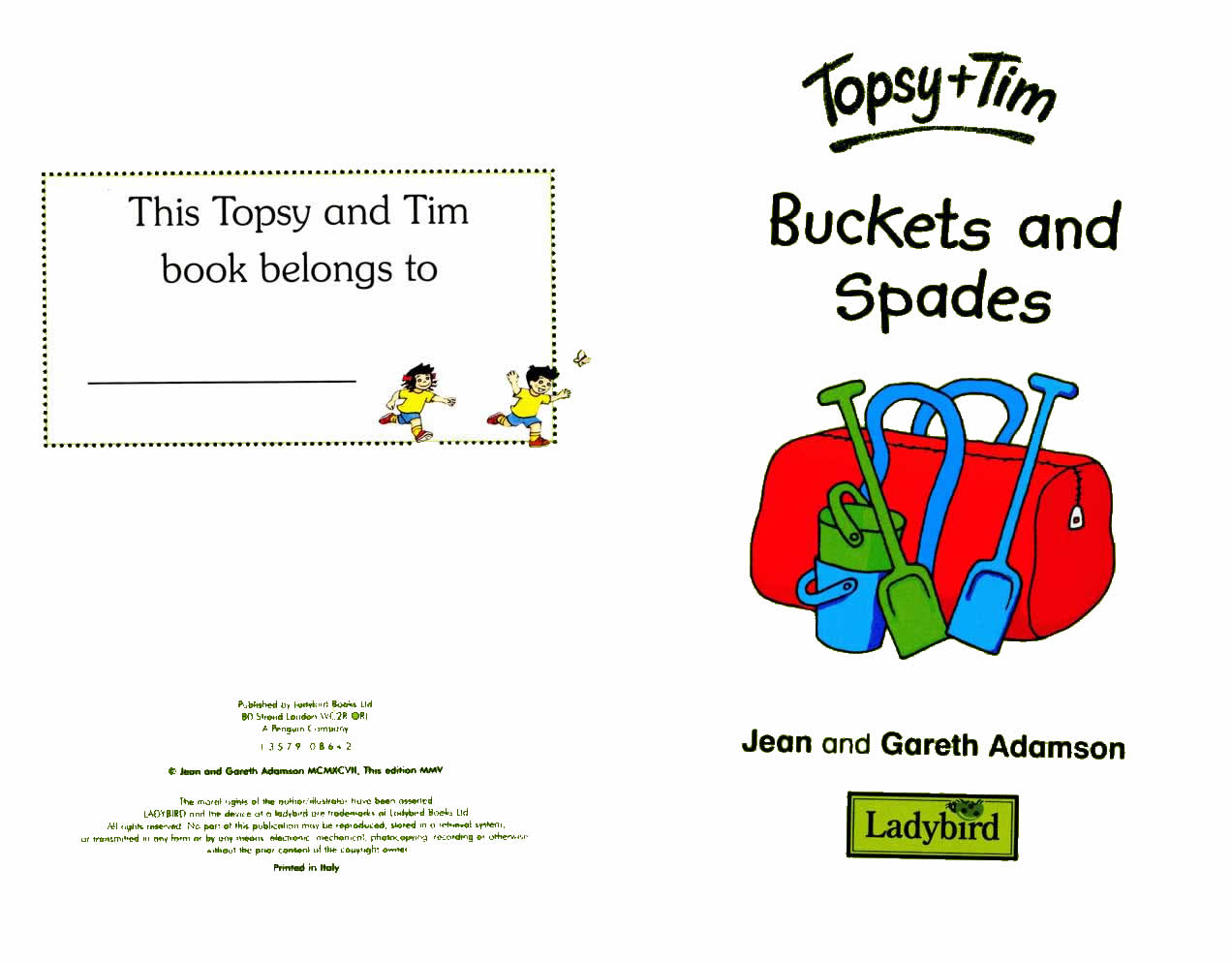 Ladybird - Topsy Tim Books - Buckets And Spades (01),绘本,绘本故事,绘本阅读,故事书,童书,图画书,课外阅读